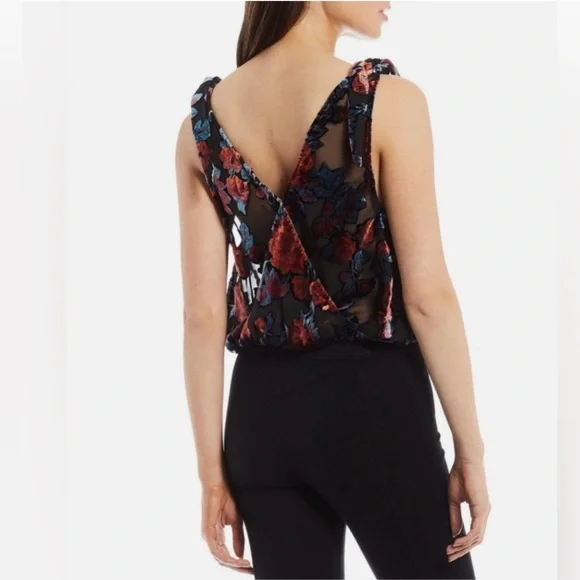 Free People | Tied to You Floral Velvet Tank in Dark Combo - Picture 3 of 8